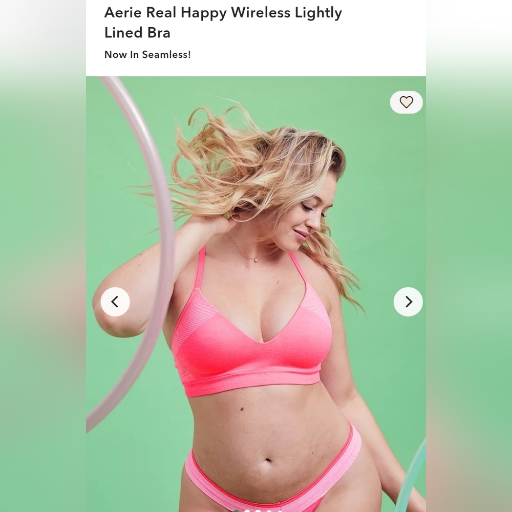 Aerie Real Happy Wireless Lightly Lined Bra Sz 36 DD In The Color Sans - Picture 4 of 10